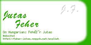 jutas feher business card